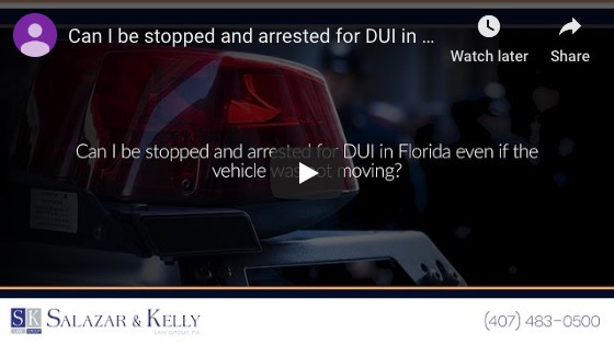 Can I be stopped and arrested for DUI in Florida even if the vehicle was not moving?